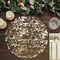 GOLD 10 Round 13" Metallic Foil Polyester Mesh Table PLACEMATS